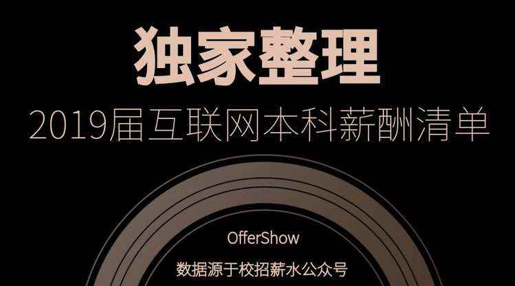 最新发布 | 2019届互联网企业本科毕业生薪资详细报告