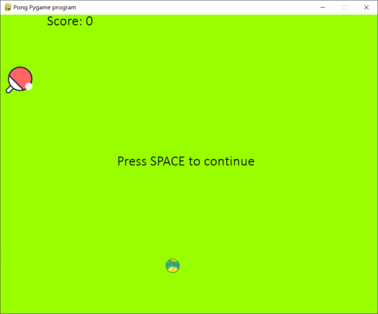 基于Python3Pygame的乒乓球游戏